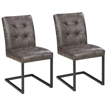 Scott Living Oakville Industrial Side Chair in Dark Brown (Set of 2), , large