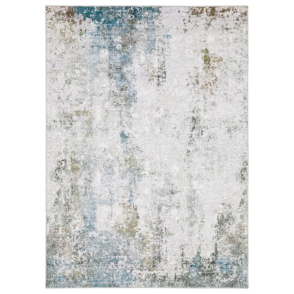 Oriental Weavers Malibu 2" x 3" Ivory and Blue Area Rug, , large