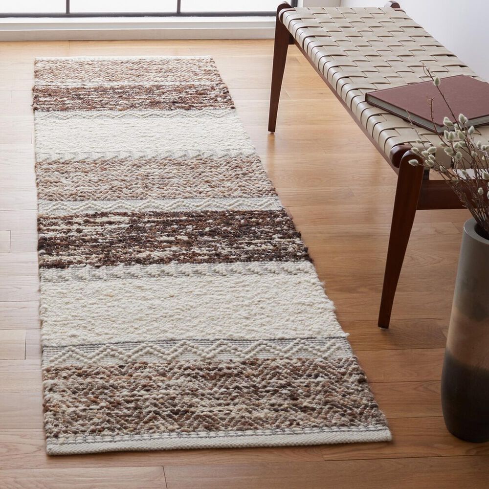 Safavieh Natura NAT326T 2&#39;3&quot; x 8&#39; Brown and Ivory Runner, , large