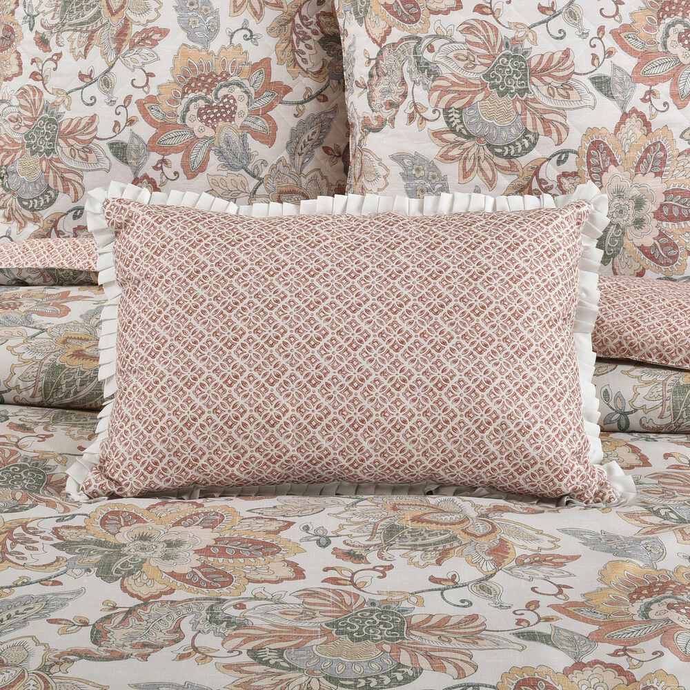 J. Queen New York Janessa 13&quot; x 21&quot; Lumbar Pillow in Spice and White, , large