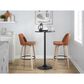 LumiSource Toriano Swivel Bar Stool with Camel Faux Leather Upholstery in Whitewashed and Black (Set of 2), , large