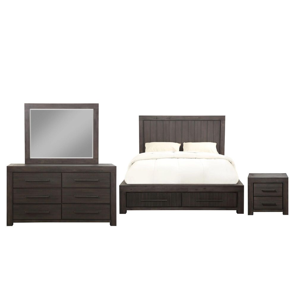 Urban Home Heath 4-Piece King Storage Bedroom Set in Brown, , large