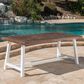 Hearth and Haven Carlie Outdoor Dining Table in Brown and White - Table Only, , large