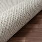 L&R Resources Criss Cross Beige and Ivory 8" Round Area Rug, , large