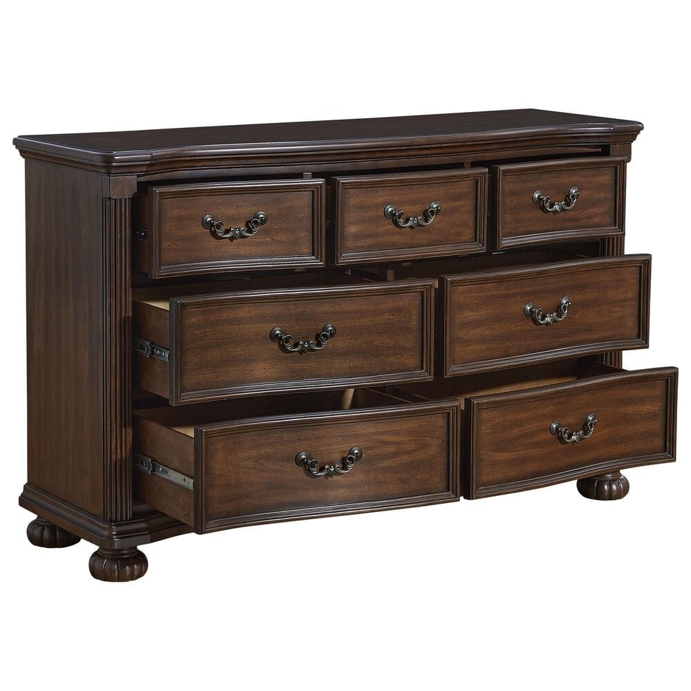 Ashley Lavinton 5-Piece King Bedroom Set in Rich Cherry Brown, , large