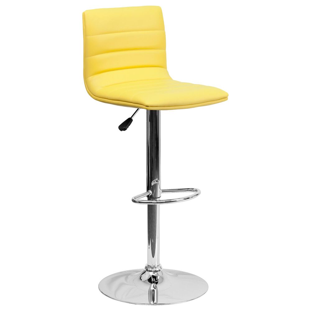 Flash Furniture Adjustable Barstool in Yellow, , large