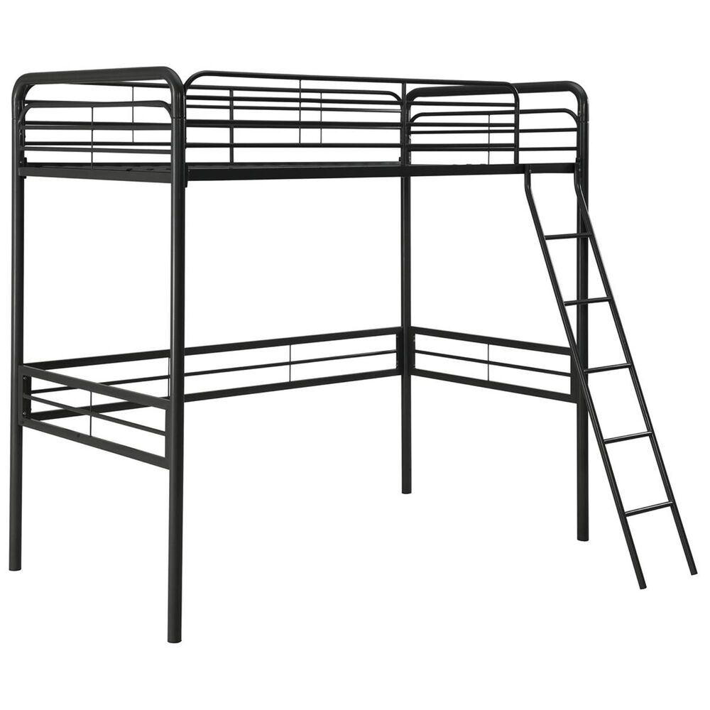 DHP DHP Twin Loft Bed in Black, , large