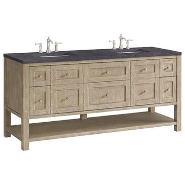 James Martin Vanities Breckenridge 72" Double Vanity in Whitewashed Oak with 3 cm Charcoal Soapstone Quartz Top, , large