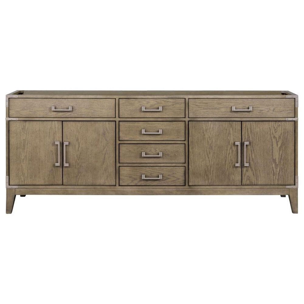 Lexora Home Laurel 80&quot; Double Bathroom Vanity in Grey Oak with White Carrara Marble Top and Rectangular Sinks, , large
