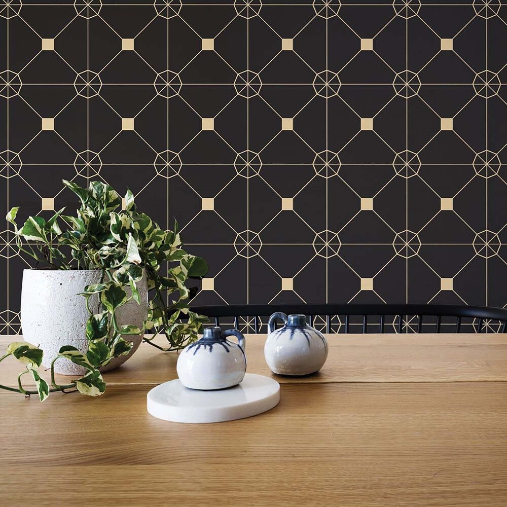 Tempaper Zodiac Noir Peel and Stick Wallpaper, , large