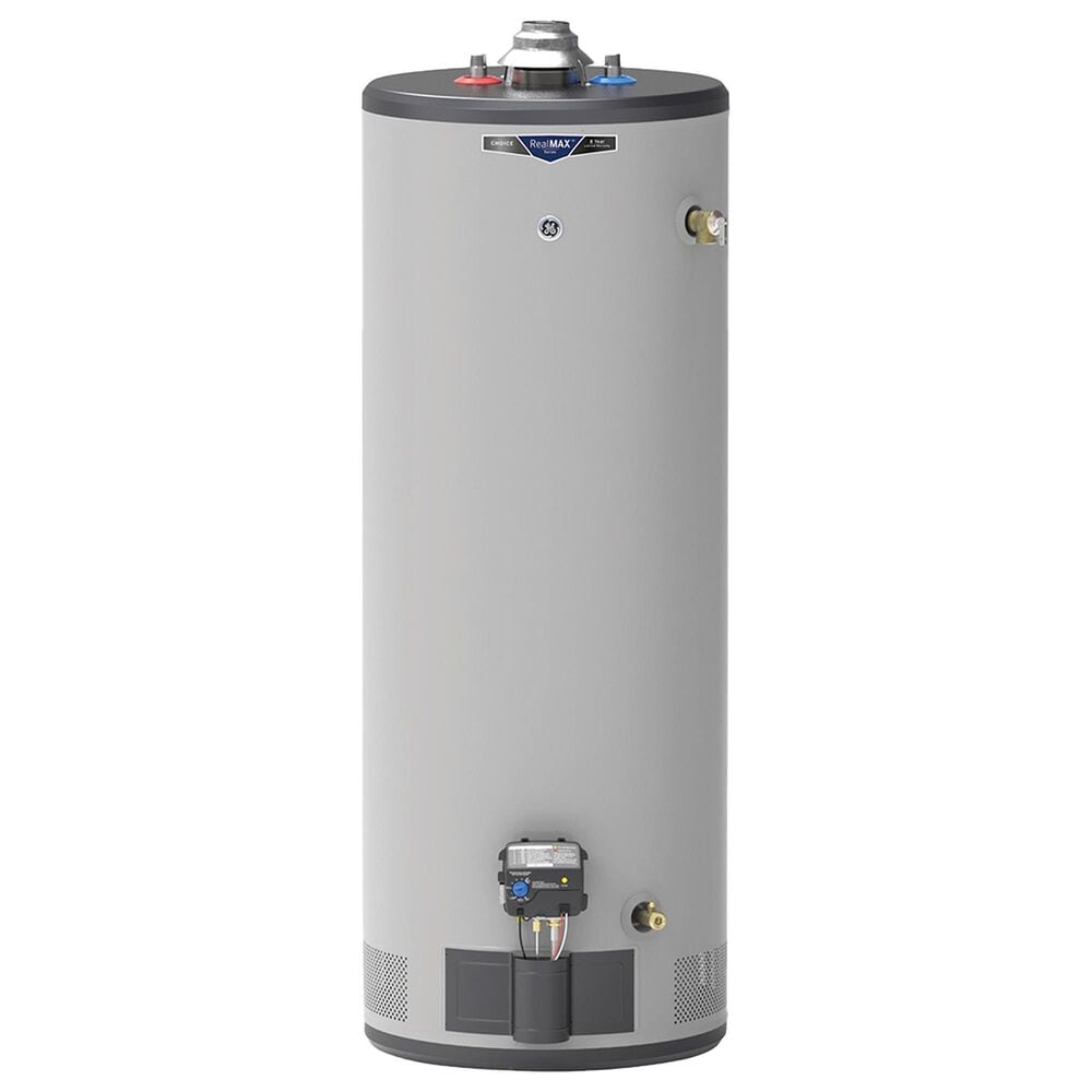 GE Appliances RealMAX Choice 50-Gallon Tall Liquid Propane Atmospheric Water Heater in Gray, , large