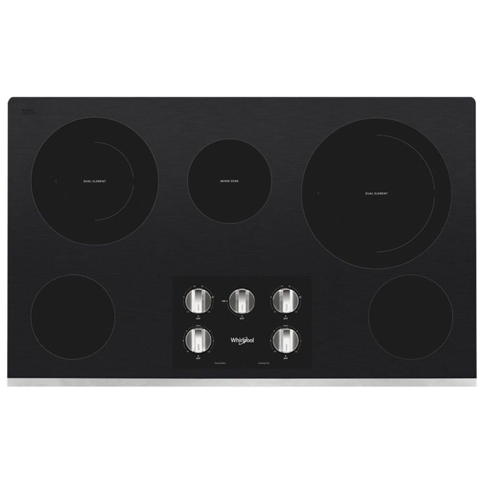 Whirlpool 36" Electric Cooktop Ceramic Top in Stainless Steel, , large
