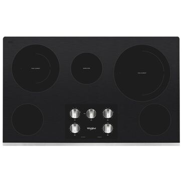Whirlpool 36" Electric Cooktop Ceramic Top in Stainless Steel, , large