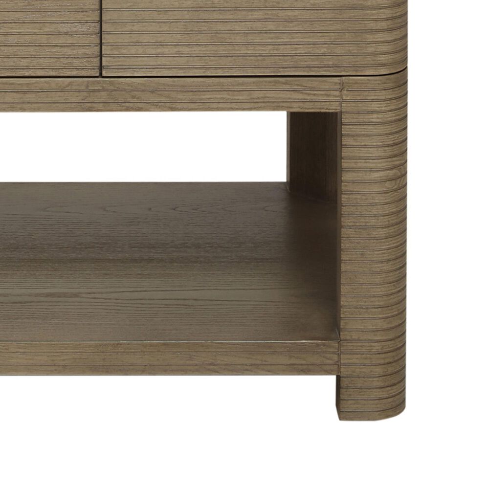 James Martin Vanities Lucian 48" Single Bathroom Vanity in Pebble Oak with 3 cm Victorian Silver Quartz Top, Rectangular Sink and FreePower Wireless Charger, , large