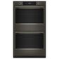 KitchenAid 2-Piece Kitchen Package with Black Ore 30" Smart Double Wall Oven and Black 30" Induction Cooktop, , large