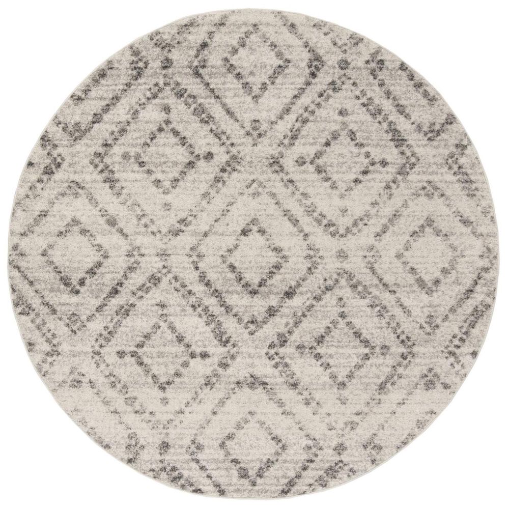 Safavieh Adirondack ADR131C 4" Round Light Grey and Grey Area Rug, , large