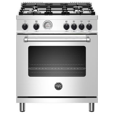 Bertazzoni Master 30" Freestanding Gas Range in Stainless Steel, , large