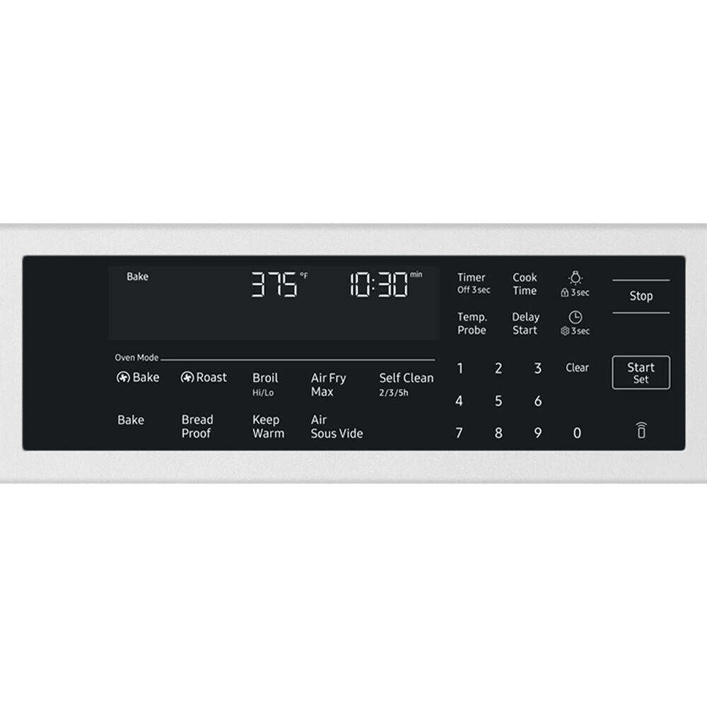 Samsung Bespoke 6.0 Cu. Ft. Smart Slide-In Gas Range with Illuminated Precision Knobs in White Glass, , large