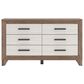 Ashley Sharnari 6-Drawer Dresser Only in Antique White and Gray Brown, , large