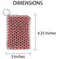HIC Kitchen Chainmail Cast Iron Scrubber in Red, , large