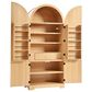 HOMLUX 72" Tall Arched Kitchen Pantry Cabinet in Natural, , large