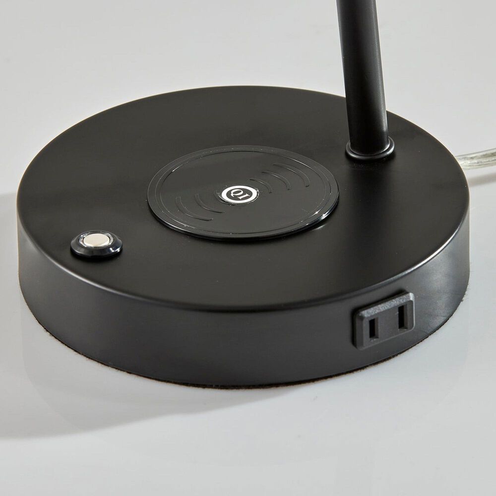 Adesso Dax LED Wireless Charging Desk Lamp in Black, , large