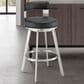 Blue River Flynn 26" Swivel Counter Stool with Black Cushion in Brushed Stainless Steel, , large