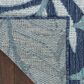 Nourison Garden Oasis Ivory and Navy 4" x 6" Indoor/Outdoor Area Rug, , large