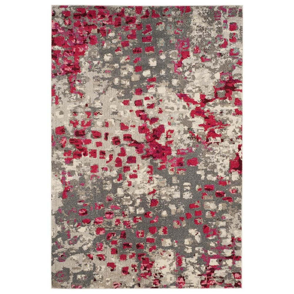 Safavieh Monaco MNC225R-5 5"1" x 7"7" Grey/Fuchsia Area Rug, , large