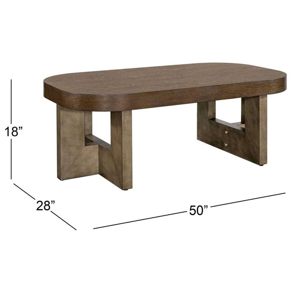 Bassett Mirror Company Nova Coffee Table in Charcoal Oak, , large