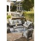 Signature Design by Ashley Visola Stationary Sofa with Cushion in Gray, , large