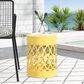 Hearth and Haven Outdoor Side Table with Overlapping Circle Design in Yellow, , large