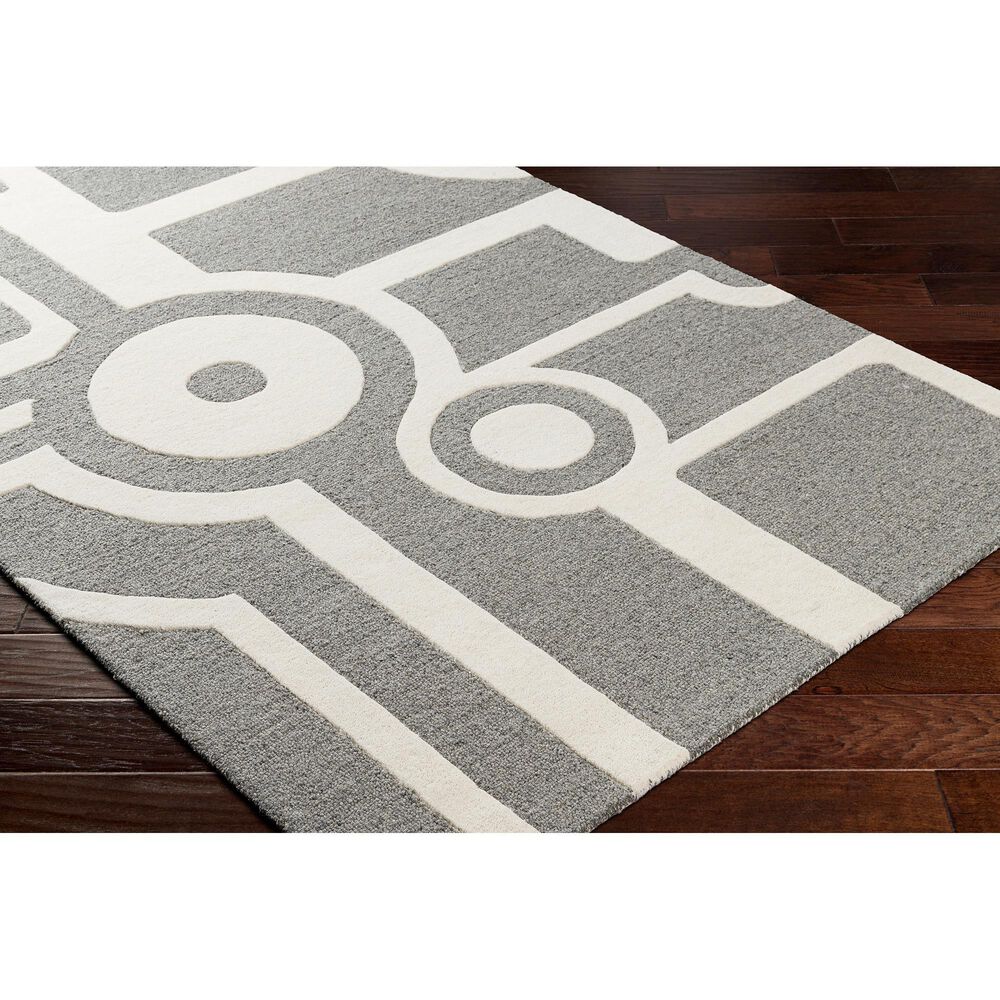 Surya Brook 5&#39; x 7&#39;6&quot; Charcoal and Beige Area Rug, , large