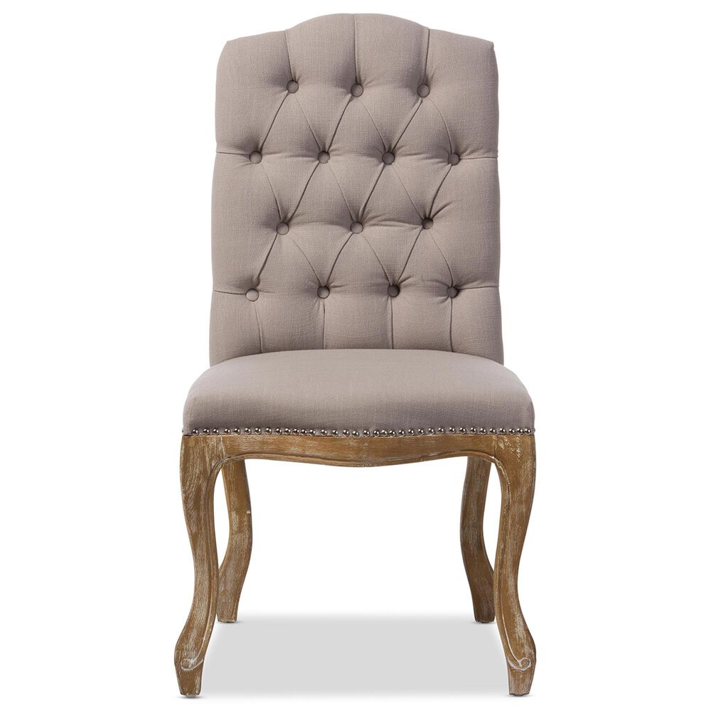 Baxton Studio Hudson Side Chair in Weathered Oak, , large