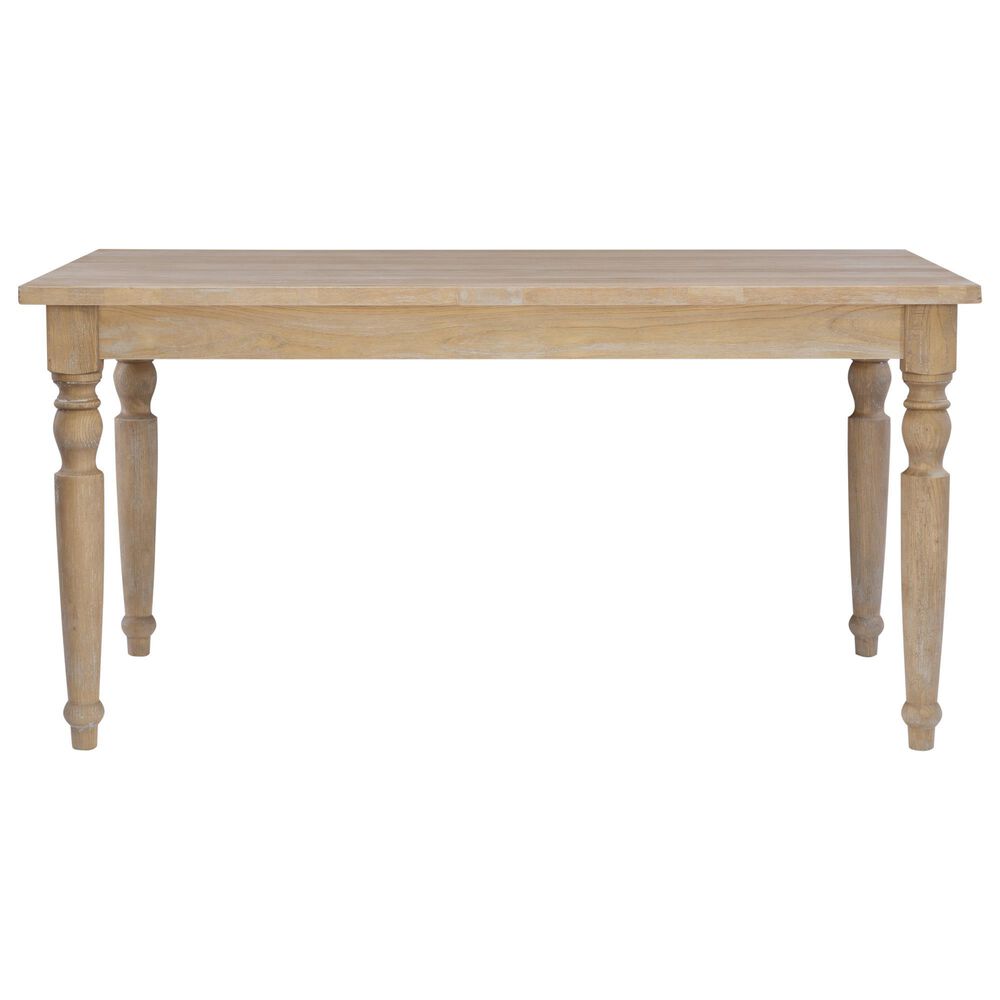 Linon Home Decor Avalon Dining Table in Light Natural Brown - Table Only, , large