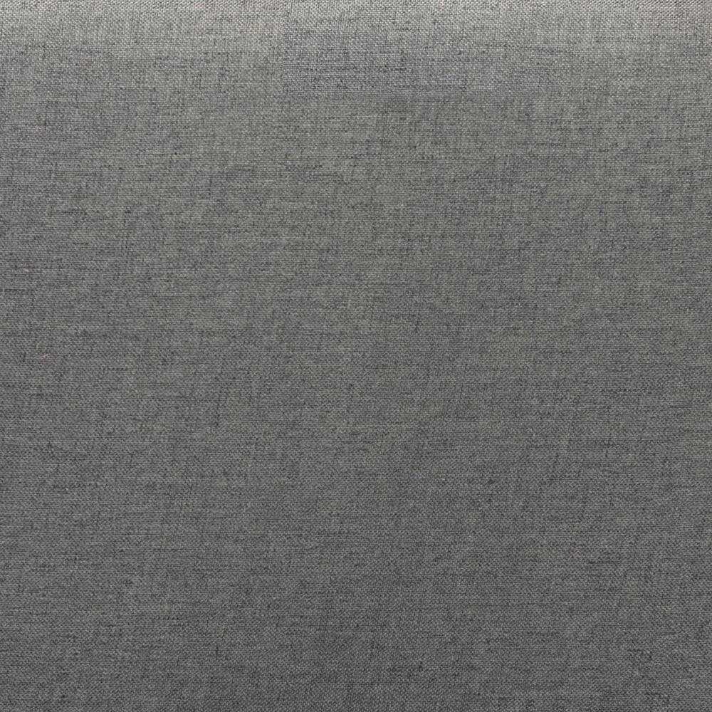 Baxton Studio Abner Twin Panel Headboard with Dark Grey Fabric in Walnut Brown, , large