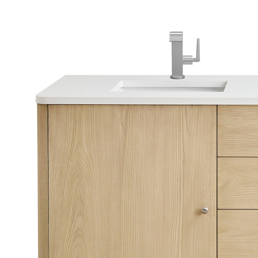 James Martin Vanities Gracyn 72&quot; Double Bathroom Vanity in Coastal Driftwood with 3 cm White Zeus Quartz Top and Rectangular Sinks, , large