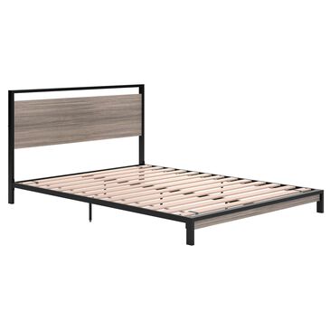 Signature Design by Ashley Dontally Queen Platform Bed in Gray and Black, , large