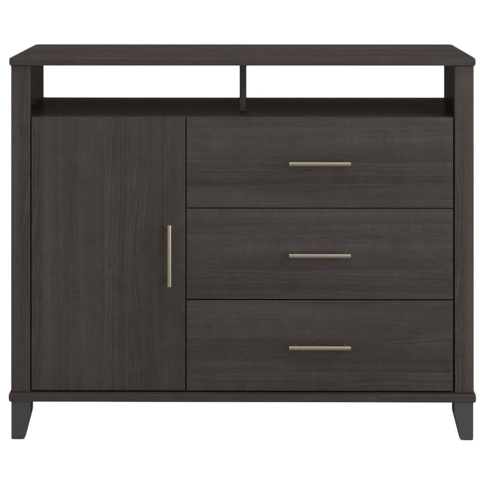 Bush Somerset 3Piece Dresser TV Stand and Armoire Set in Storm