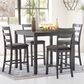 Signature Design by Ashley Bridson 5-Piece Counter Height Dining Set in Medium Charcoal Gray, , large