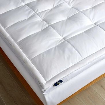 Blue Ridge Home Fashions Serta King Down Feather Mattress Topper in White, , large