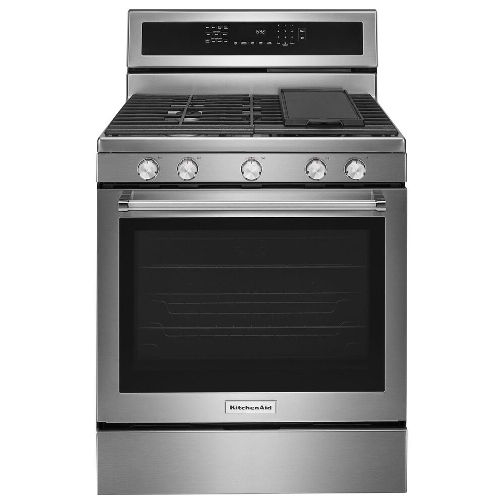 KitchenAid 4pc Kitchen Package with Refrigerator, Range, Microwave, and Dishwasher in Stainless Steel, , large