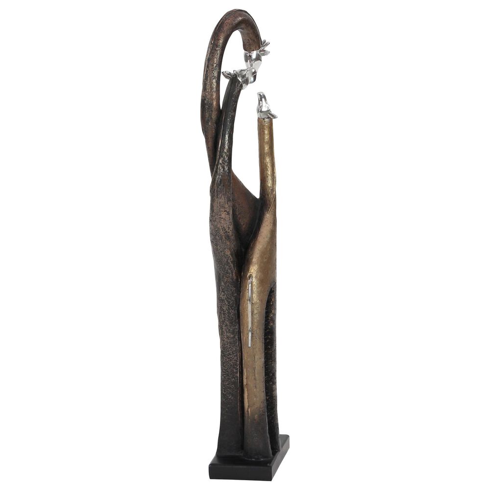 Maple and Jade Eclectic Giraffe Sculpture in Copper, Brass and Silver, , large