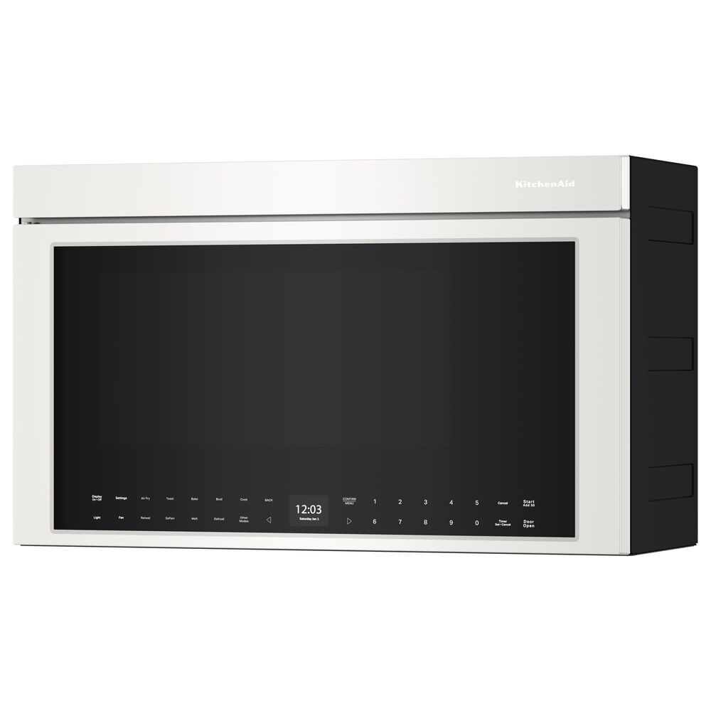 KitchenAid 1.1 Cu. Ft. Multifunction Over-the-Range Microwave Oven with Flush Built-In Design in Porcelain White, , large
