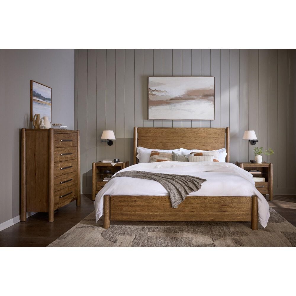 Riverside Furniture Henderson Queen Platform Bed in Toasted Pecan, , large
