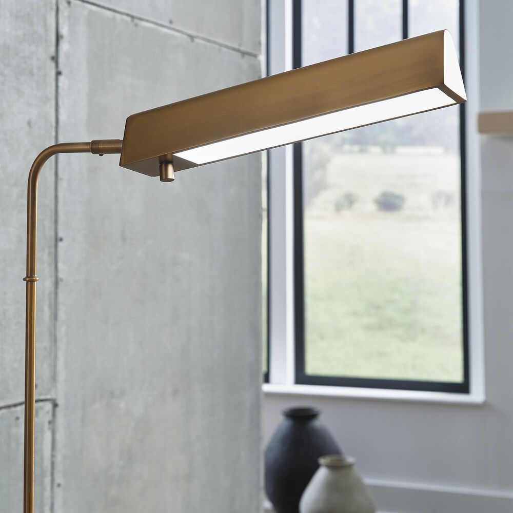 Ashley Yafe Metal Floor Lamp in Burnished Copper Bronze and Brown, , large