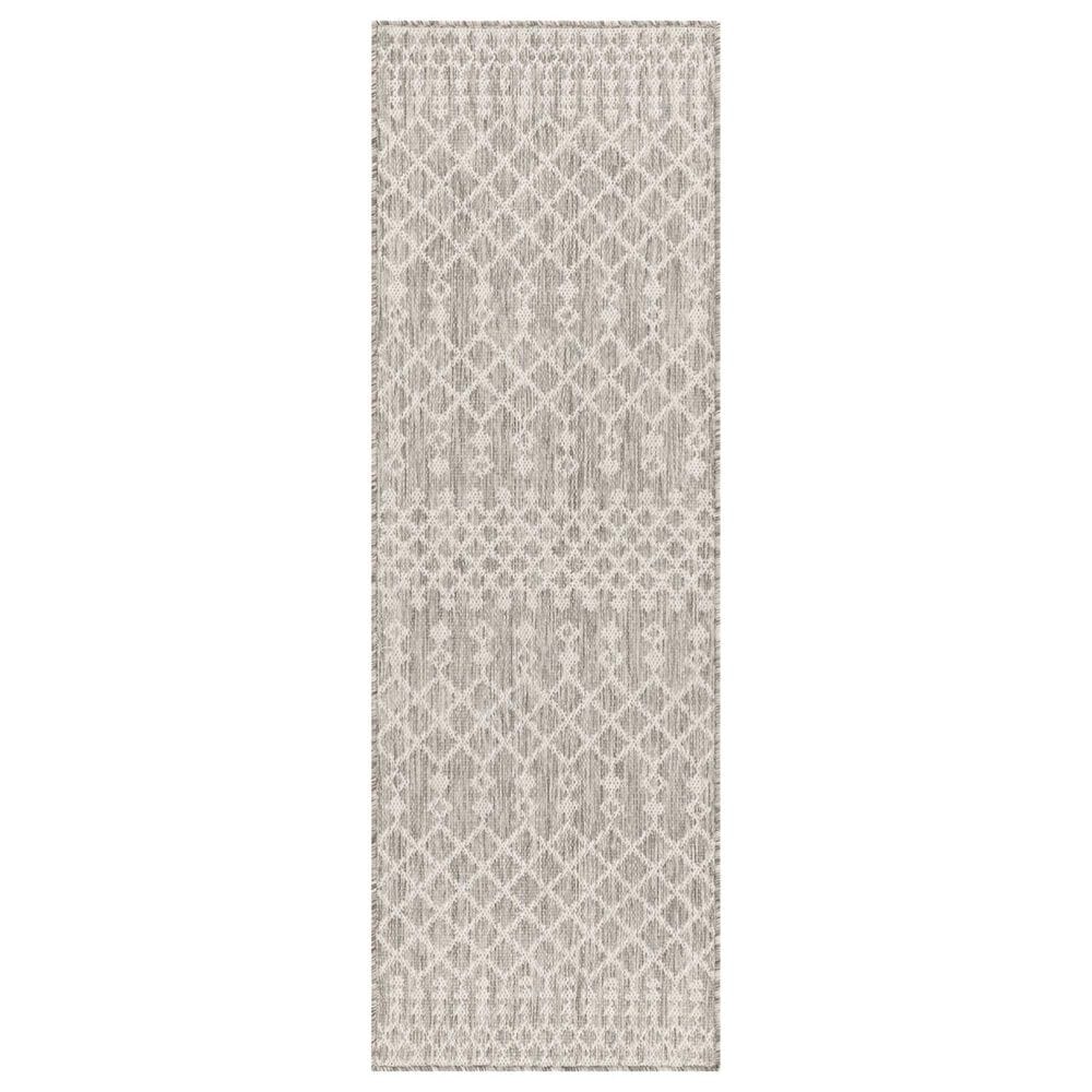 Nourison Positano Southwestern Light Grey 2" x 6" Indoor/Outdoor Runner, , large