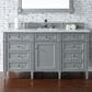 James Martin Vanities Brittany 48" Single Bathroom Vanity in Urban Gray with Single Hole 3 cm White Zeus Quartz Top and Rectangular Sink, , large