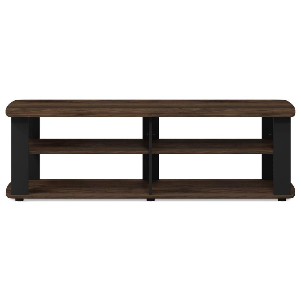 HOMLUX 43.3" Modern Entertainment Center TV Stand in Columbia Walnut and Black, , large