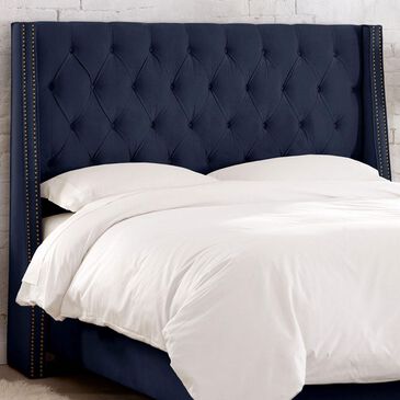 Skyline Furniture Cal King Wingback Headboard in Velvet Ink, , large